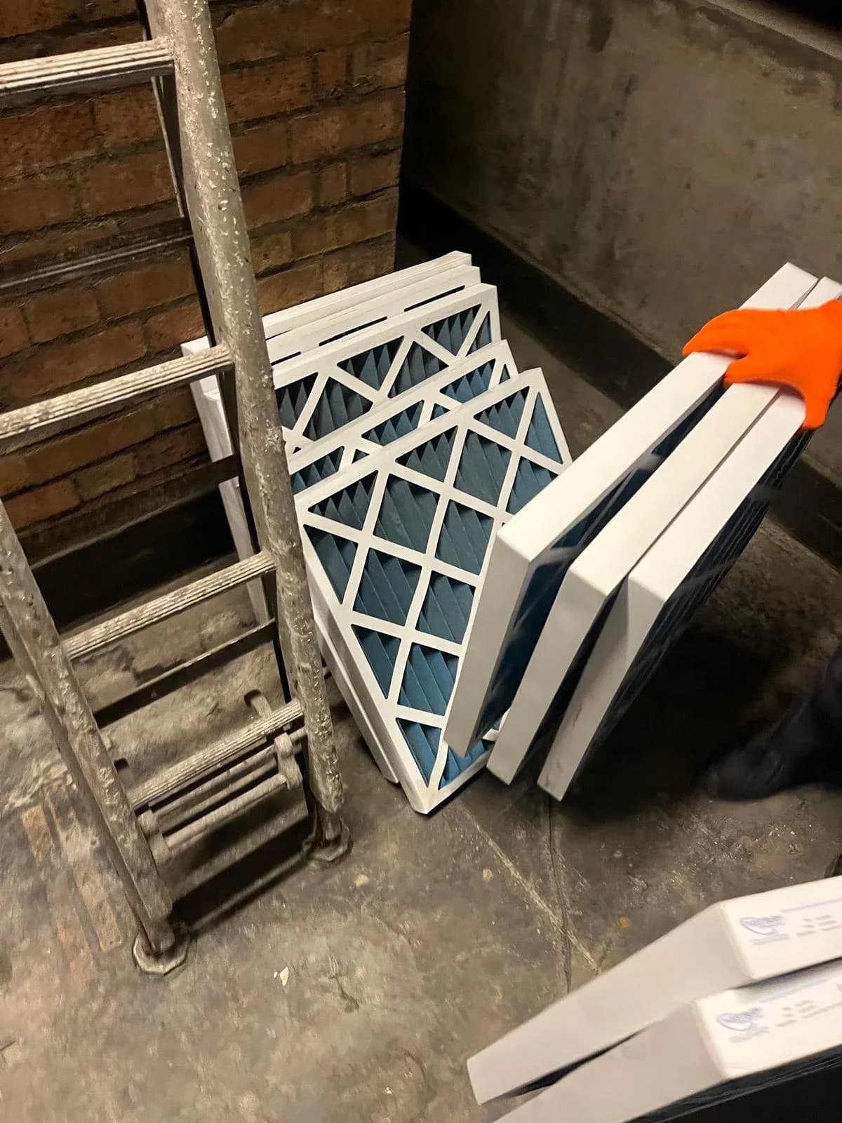 Air filter maintenance in a commercial property