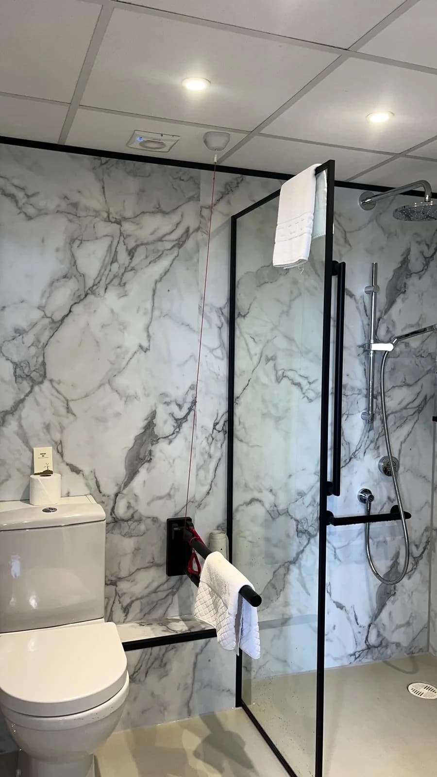 Finished bathroom after plumbing and maintenance work