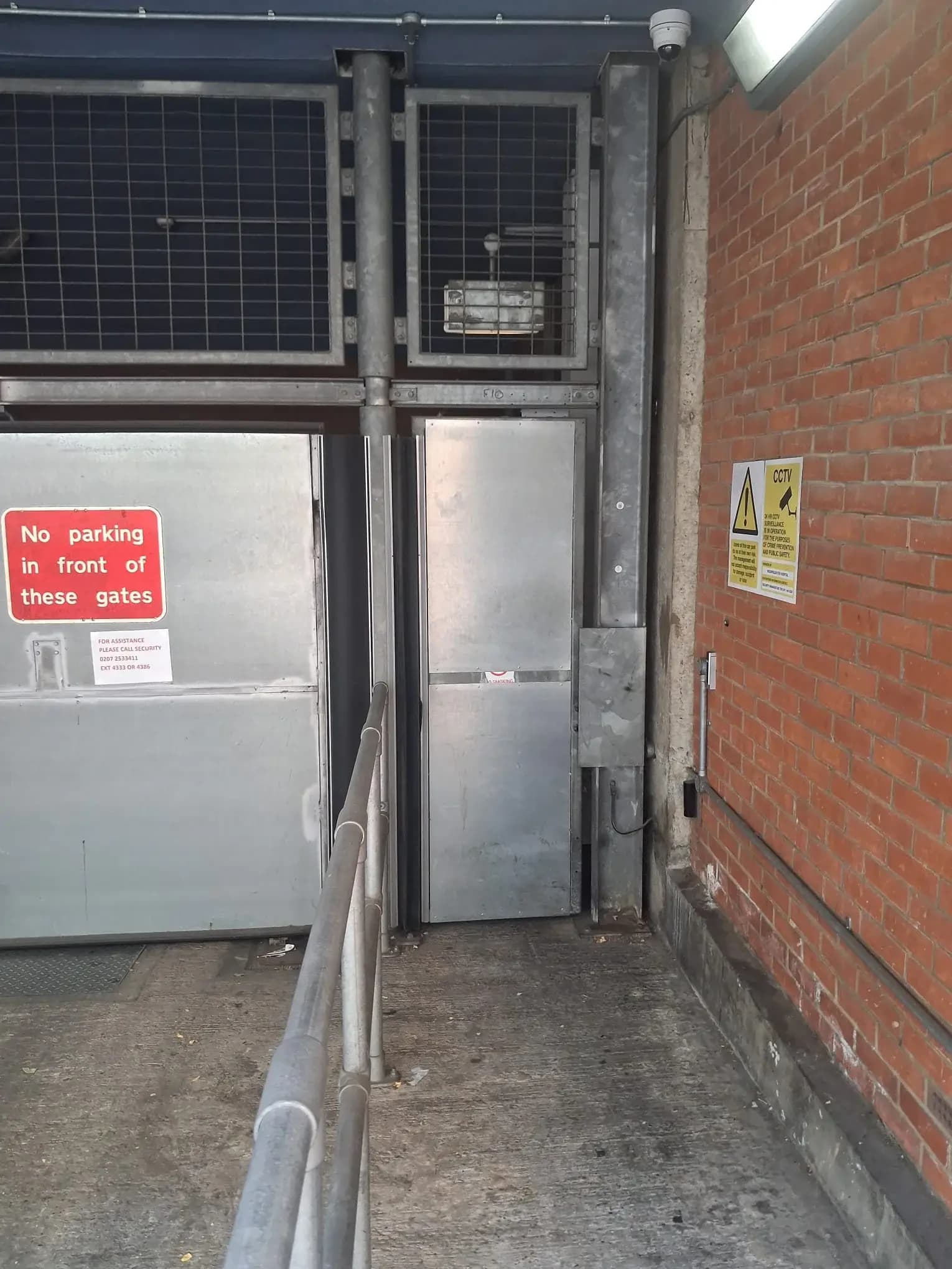 Door entry system panel during electrical inspection
