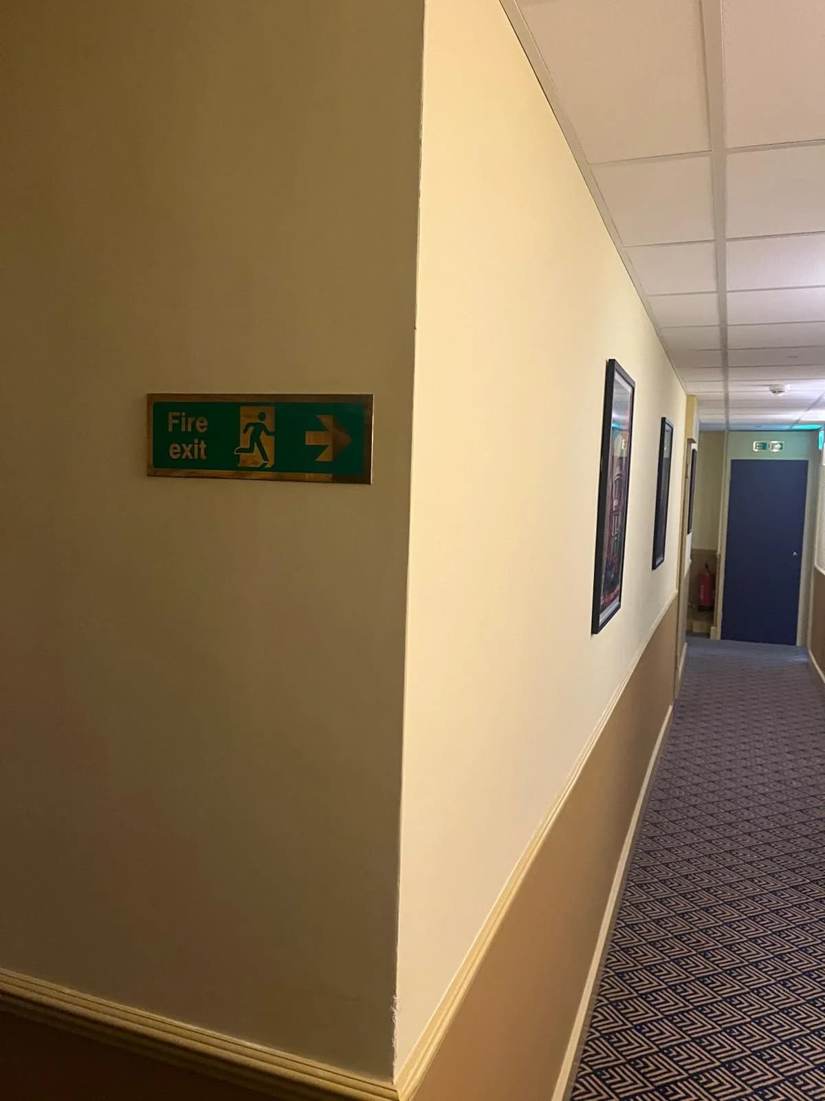 Fire exit after commercial maintenance work