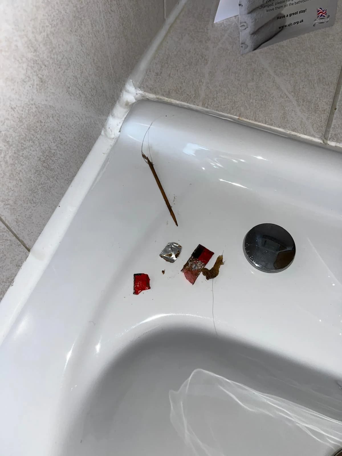 Sink waste components removed during blockage repair