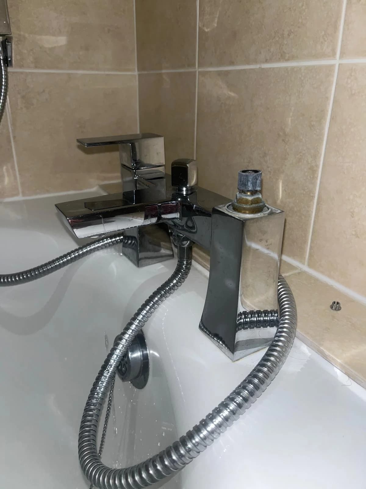Sink repair and plumbing maintenance work