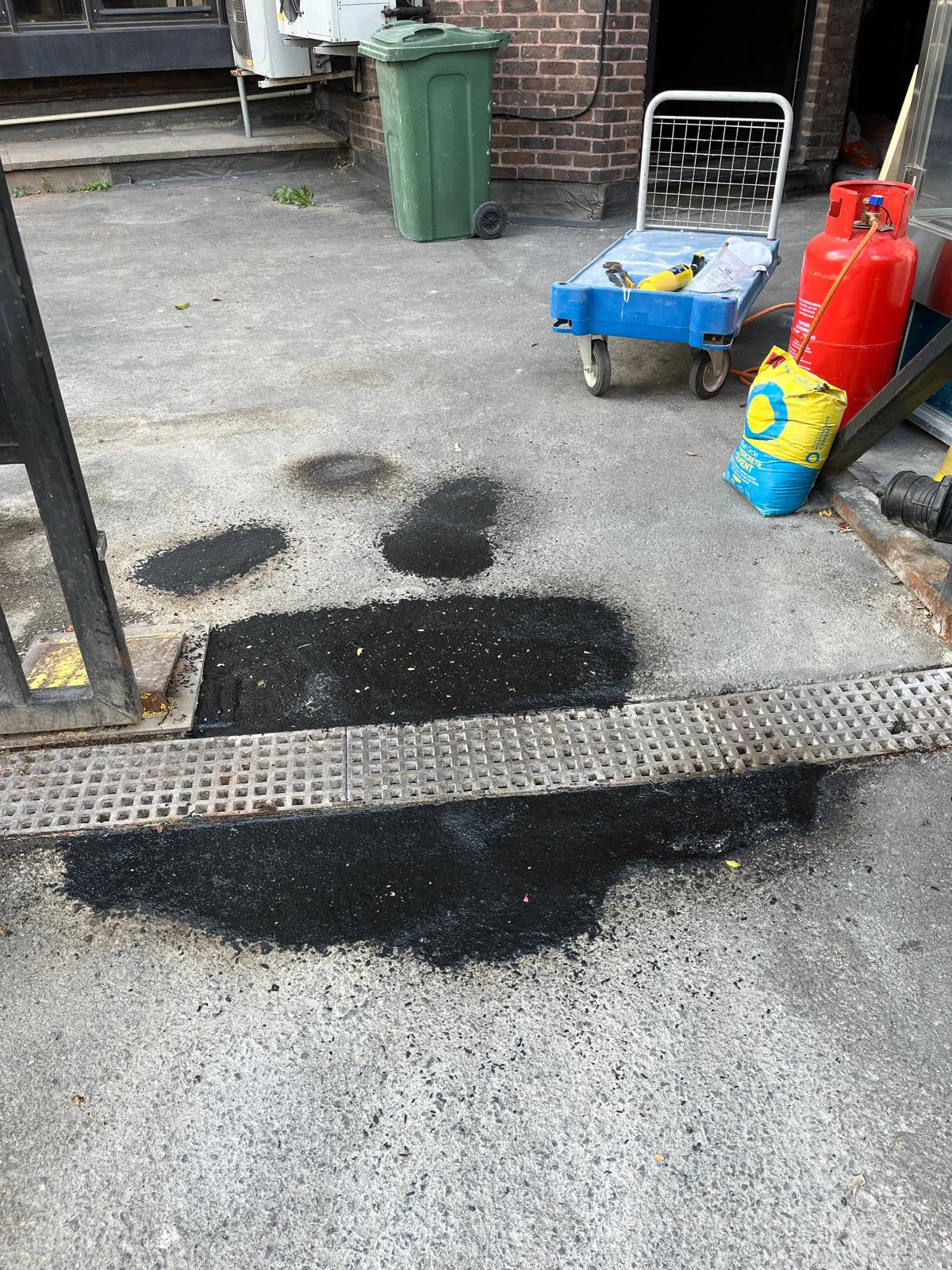 Completed tarmac pothole repairs near Sidcup