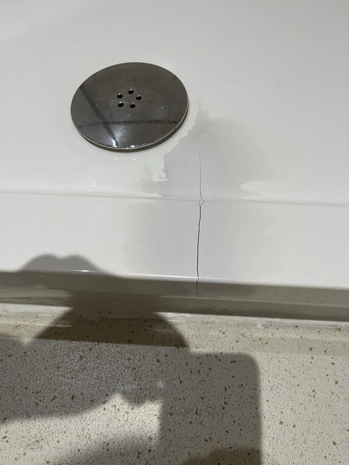Cracked Shower Tray Before Replacement