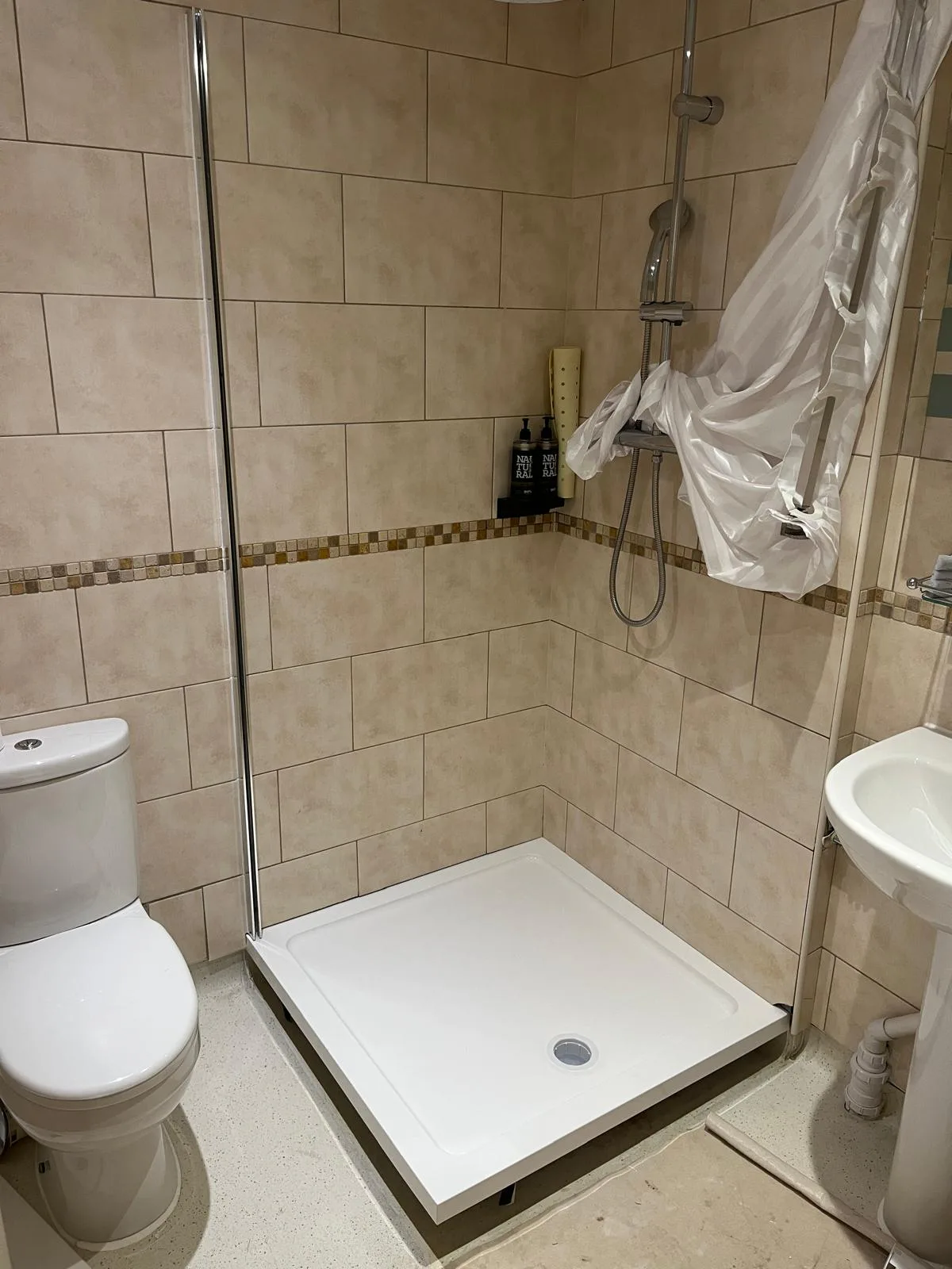 New Shower Tray Installed and Levelled